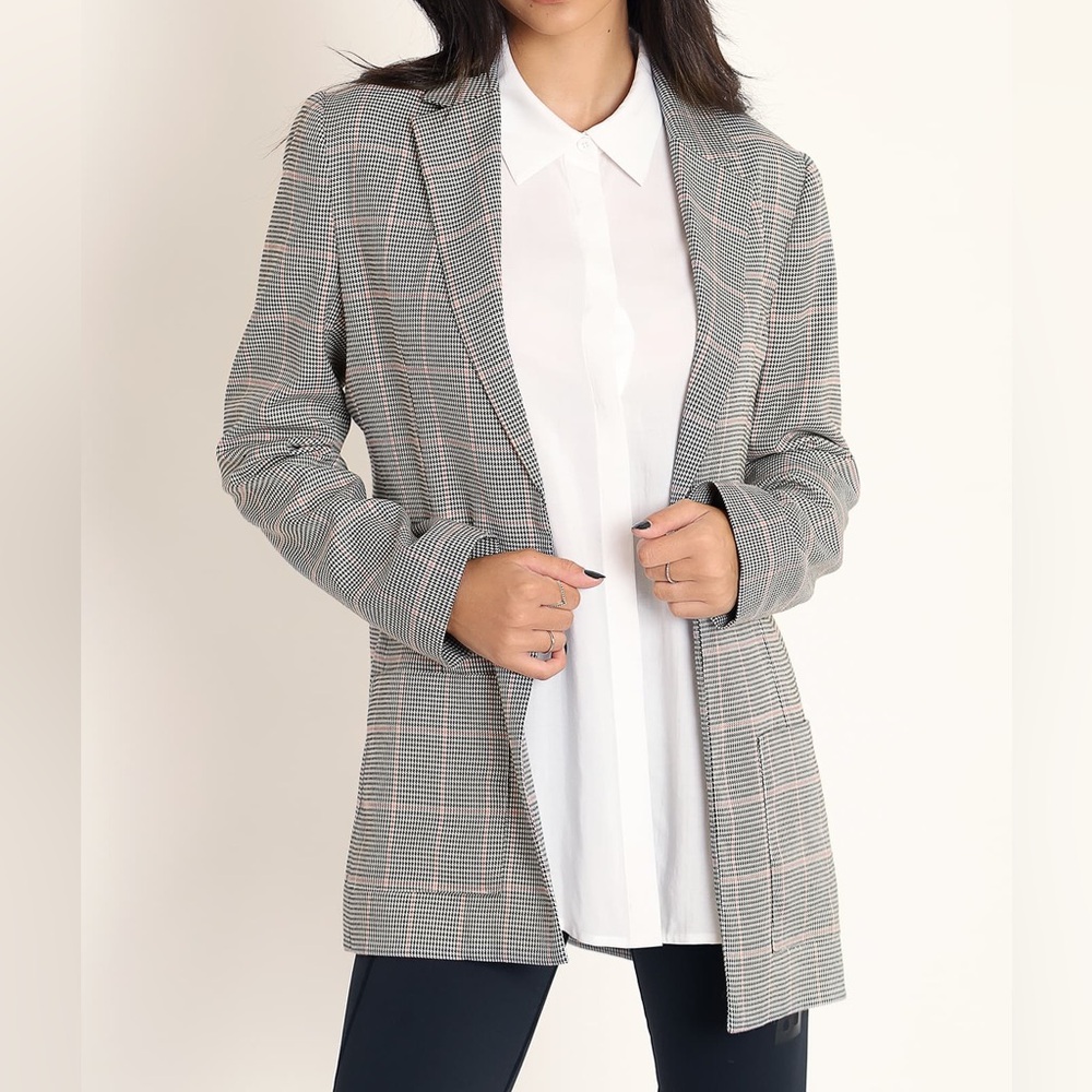 PLAID BLACK BLAZER - Picture 8 of 10